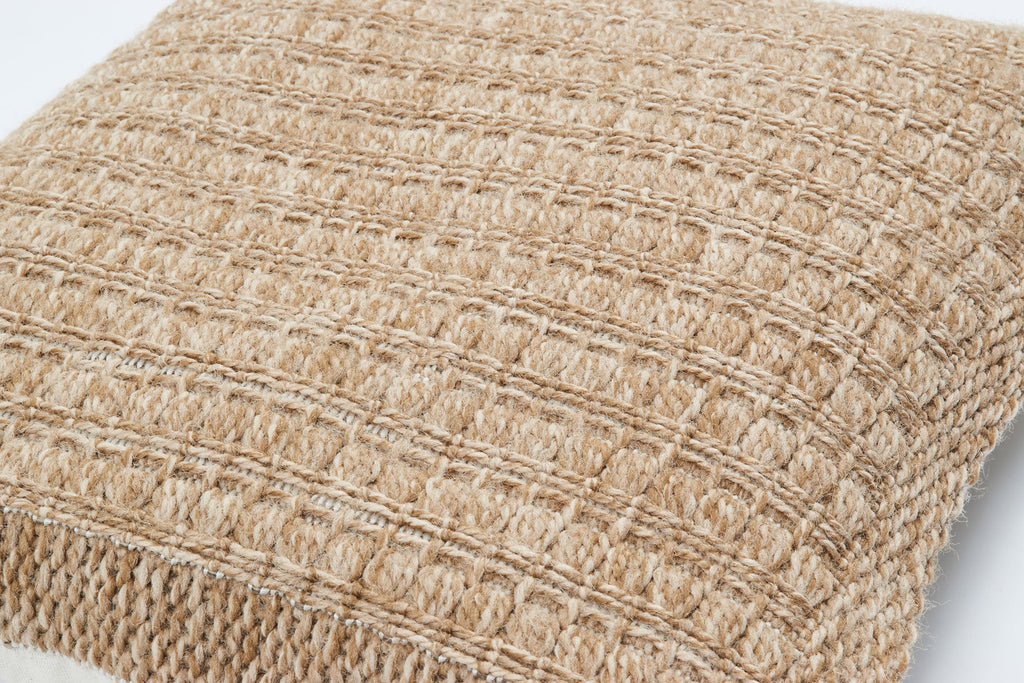 Housse De Coussin Aspect Jute 8751 - Motif Jute - Beige - Intérieur / Extérieur