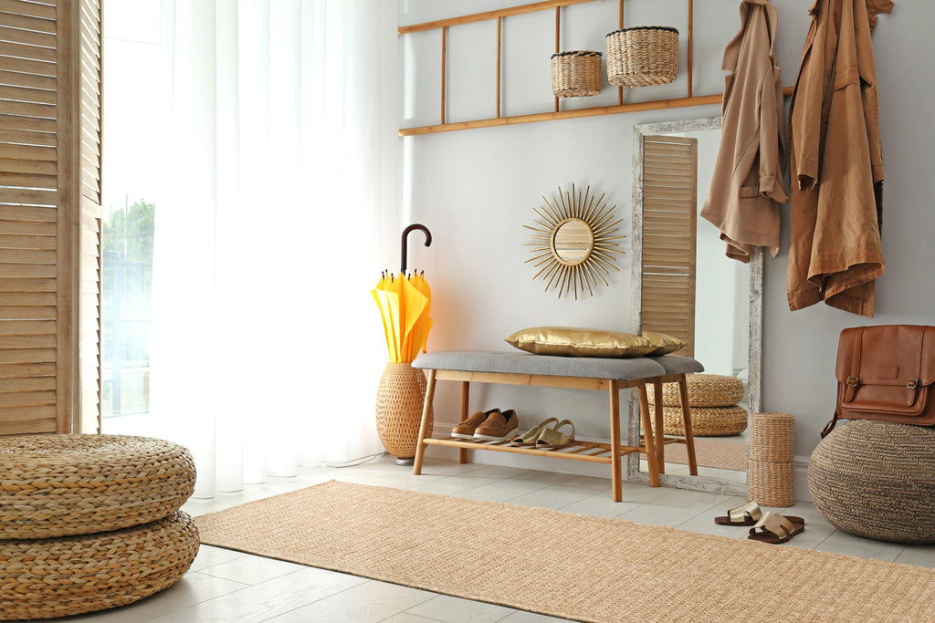 Tapis Aspect Jute - Motif Jute - Beige - Intérieur / Extérieur