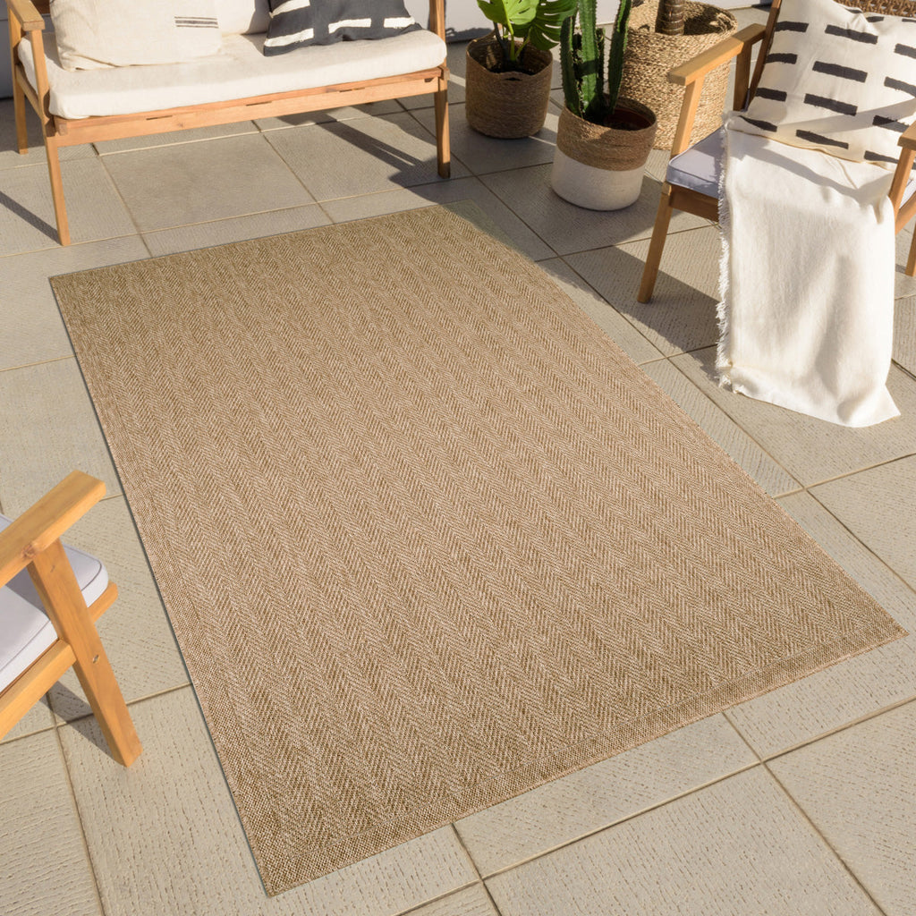 NATURE - Tapis effet jute naturel à motif chevron - NAT8753BEI NATURE