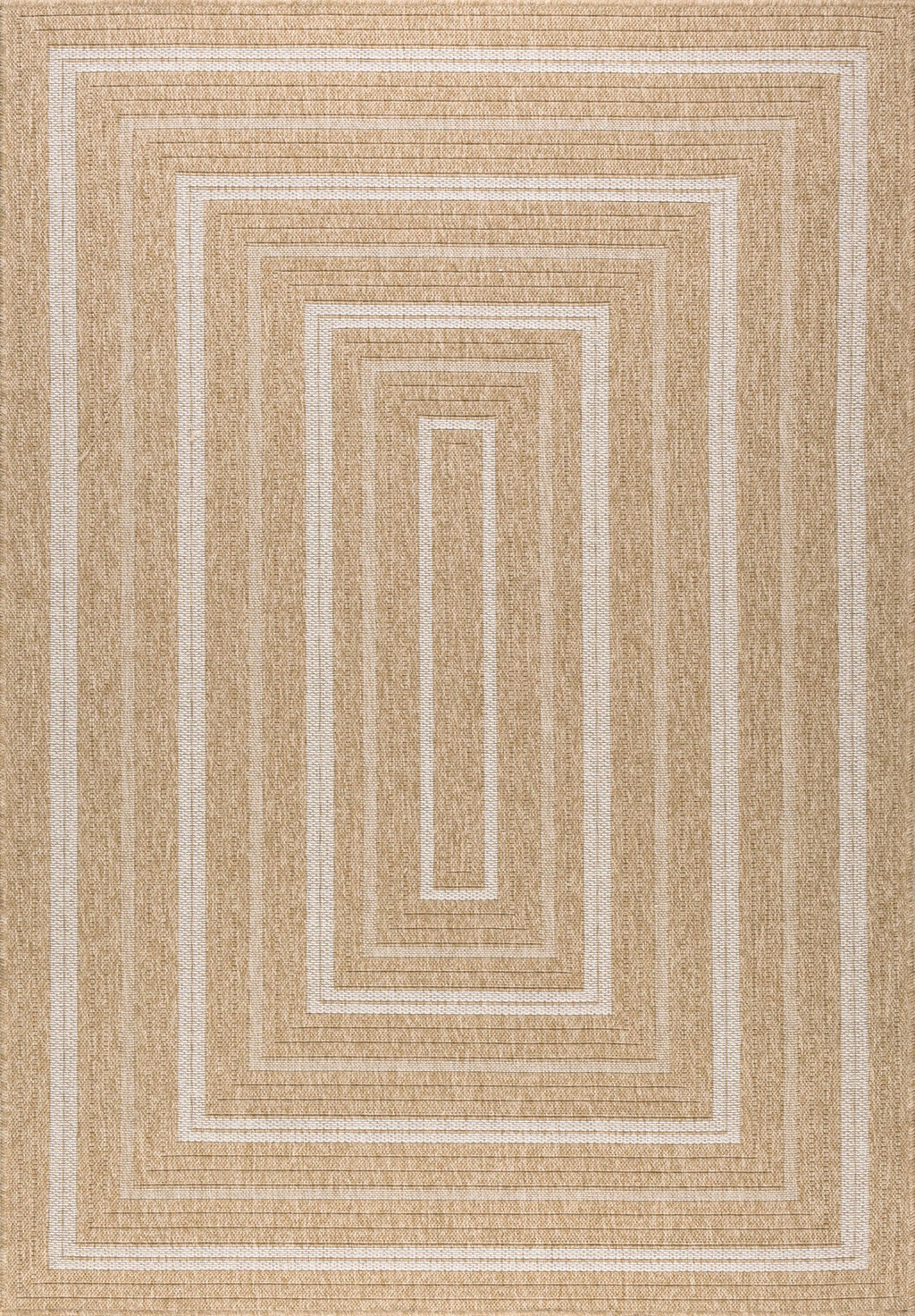 Tapis Aspect Jute - Motif Jute - Blanc - Intérieur / Extérieur
