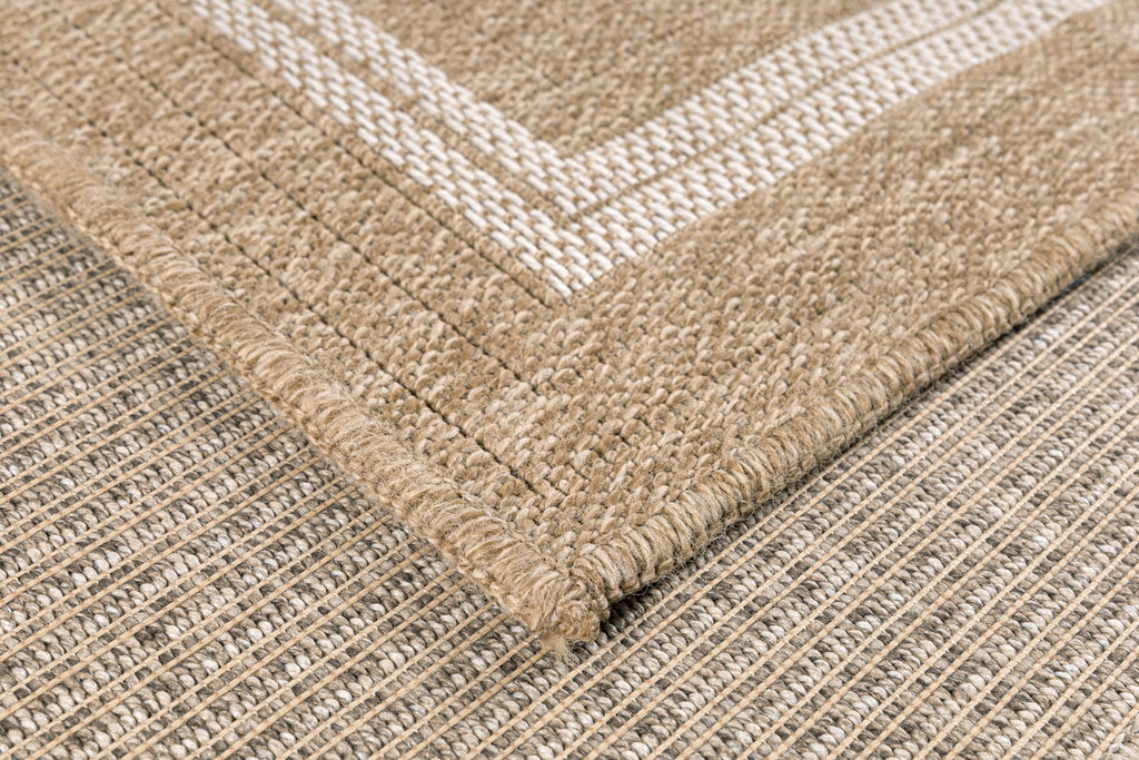 Tapis Aspect Jute - Motif Jute - Blanc - Intérieur / Extérieur