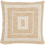 Housse De Coussin Aspect Jute 8863 - Motif Jute - Blanc - Intérieur / Extérieur