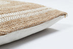 Housse De Coussin Aspect Jute 8863 - Motif Jute - Blanc - Intérieur / Extérieur