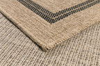 Tapis Aspect Jute - Motif Jute - Noir - Intérieur / Extérieur