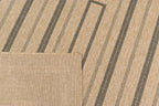 Tapis Aspect Jute - Motif Jute - Noir - Intérieur / Extérieur