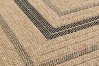 Tapis Aspect Jute - Motif Jute - Noir - Intérieur / Extérieur