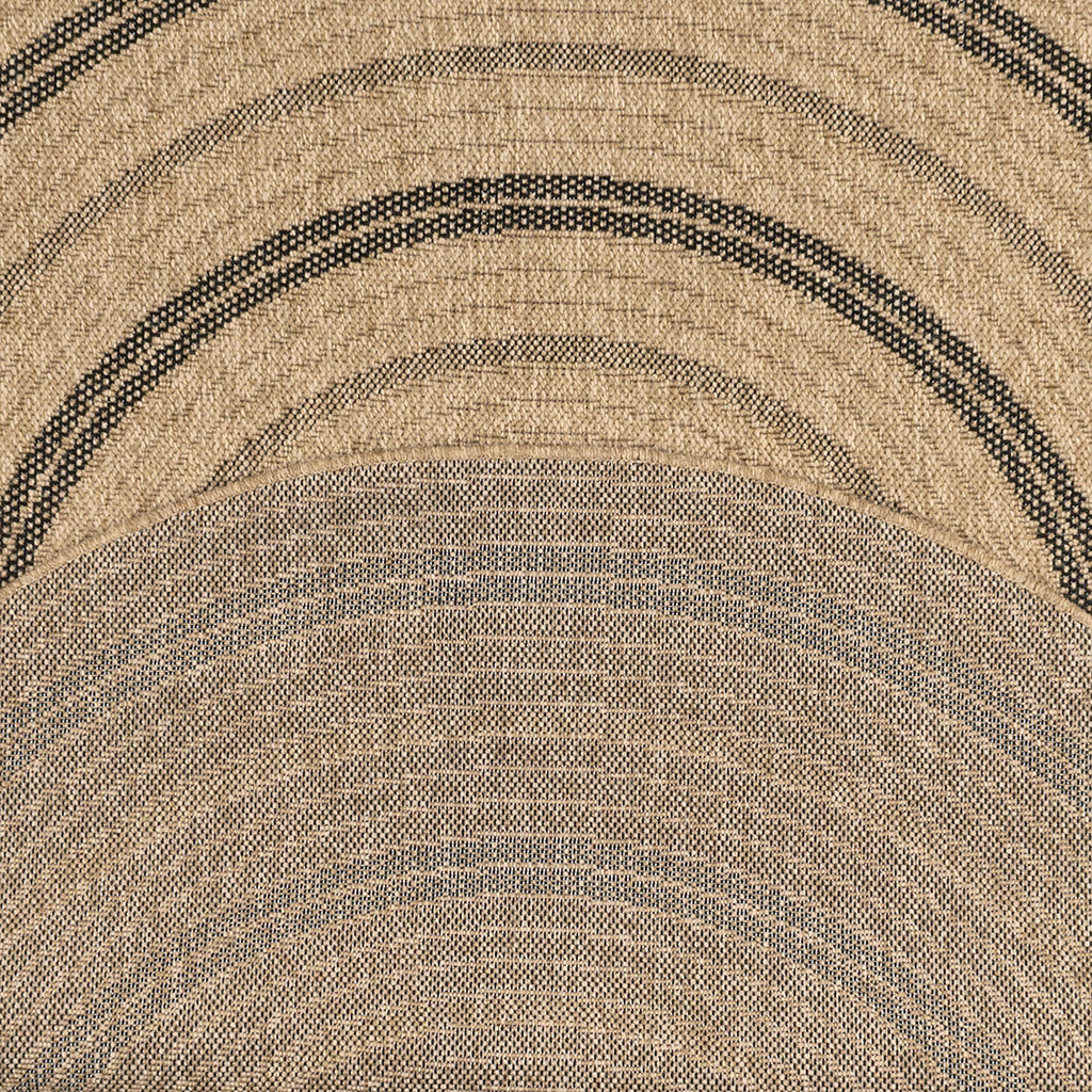 Tapis Aspect Jute - Motif Jute - Noir - Intérieur / Extérieur