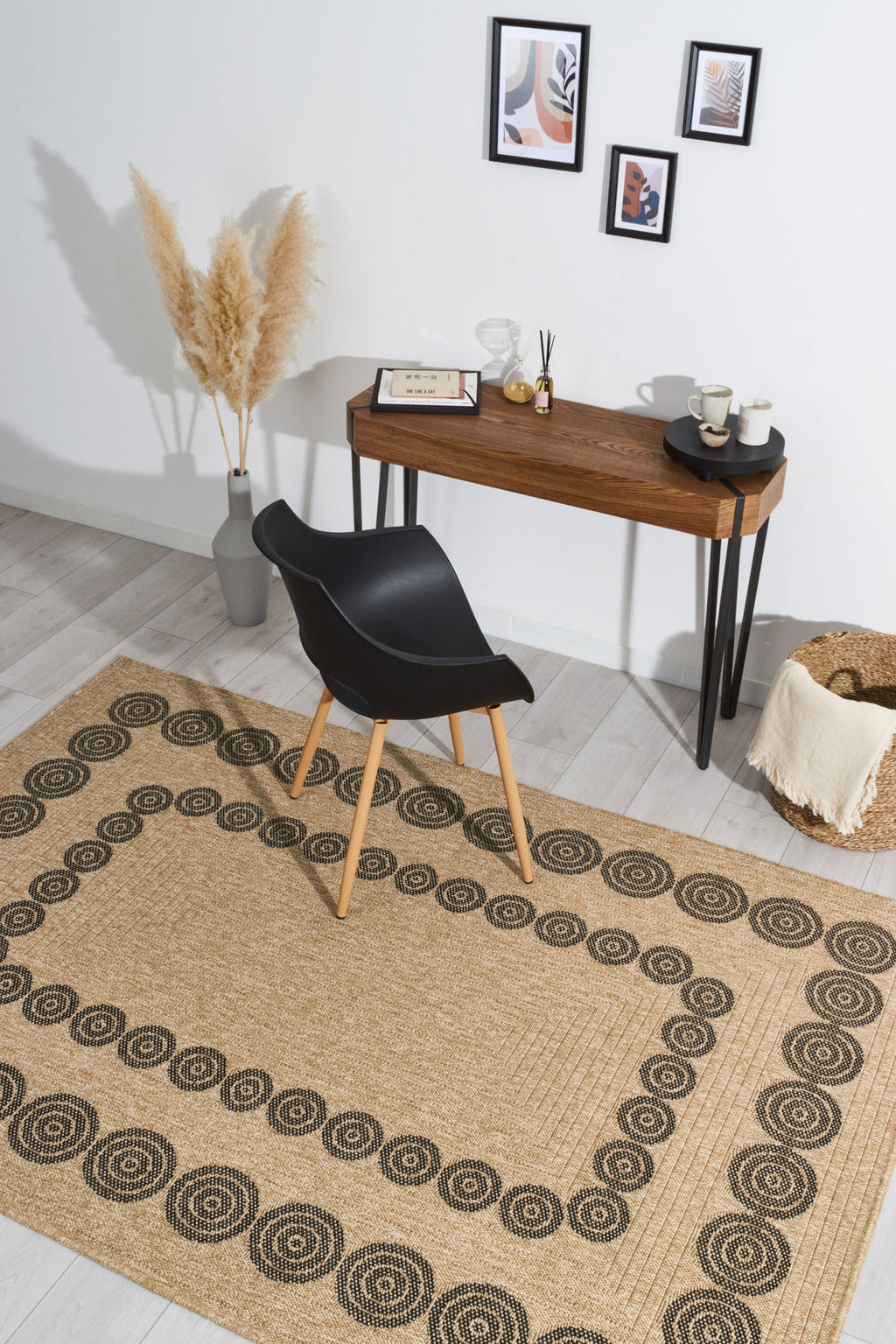 Nature - Tapis D'Intérieur/Extérieur - Polypropylène - Noir