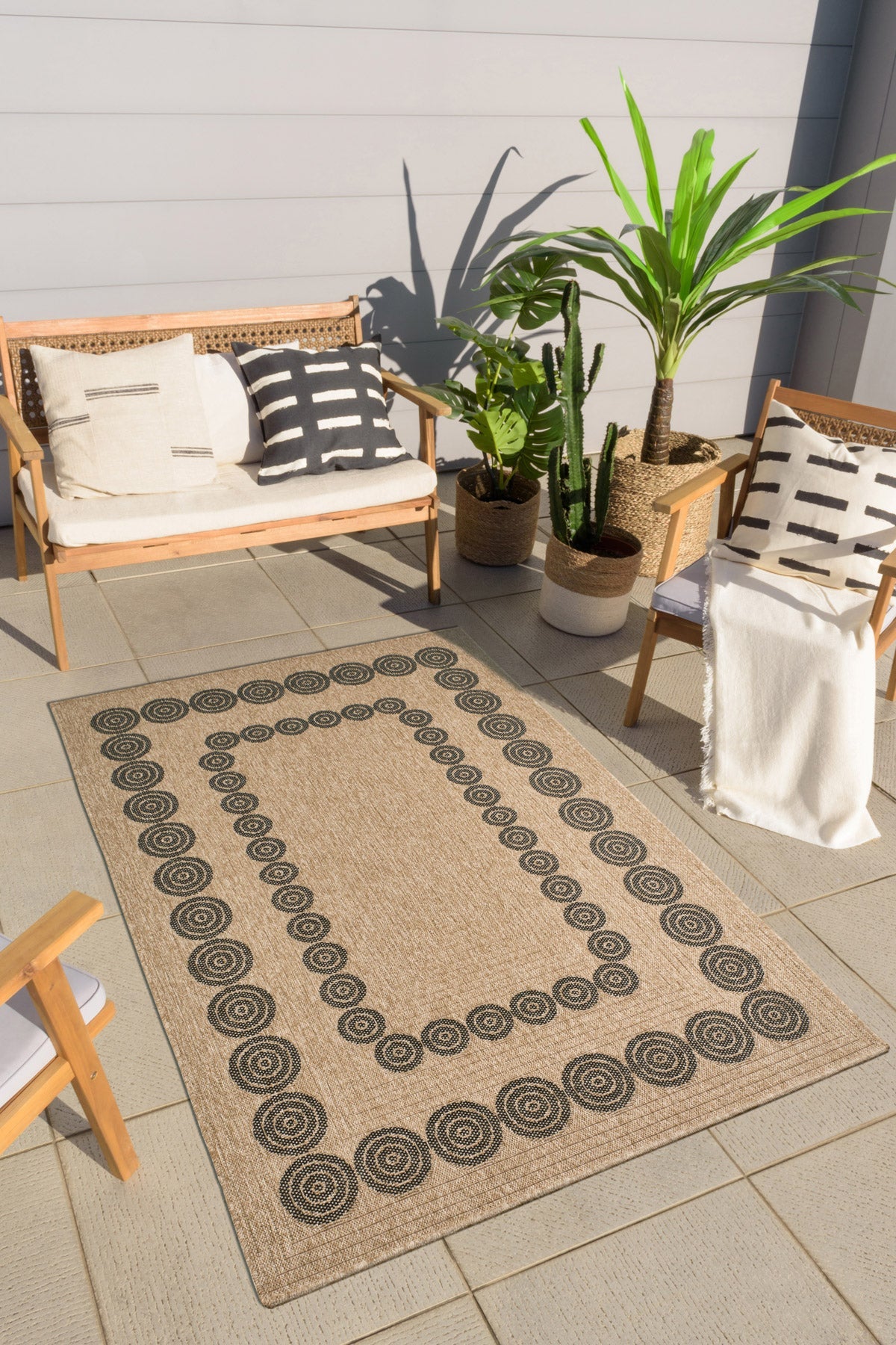 Nature - Tapis D'Intérieur/Extérieur - Polypropylène - Noir