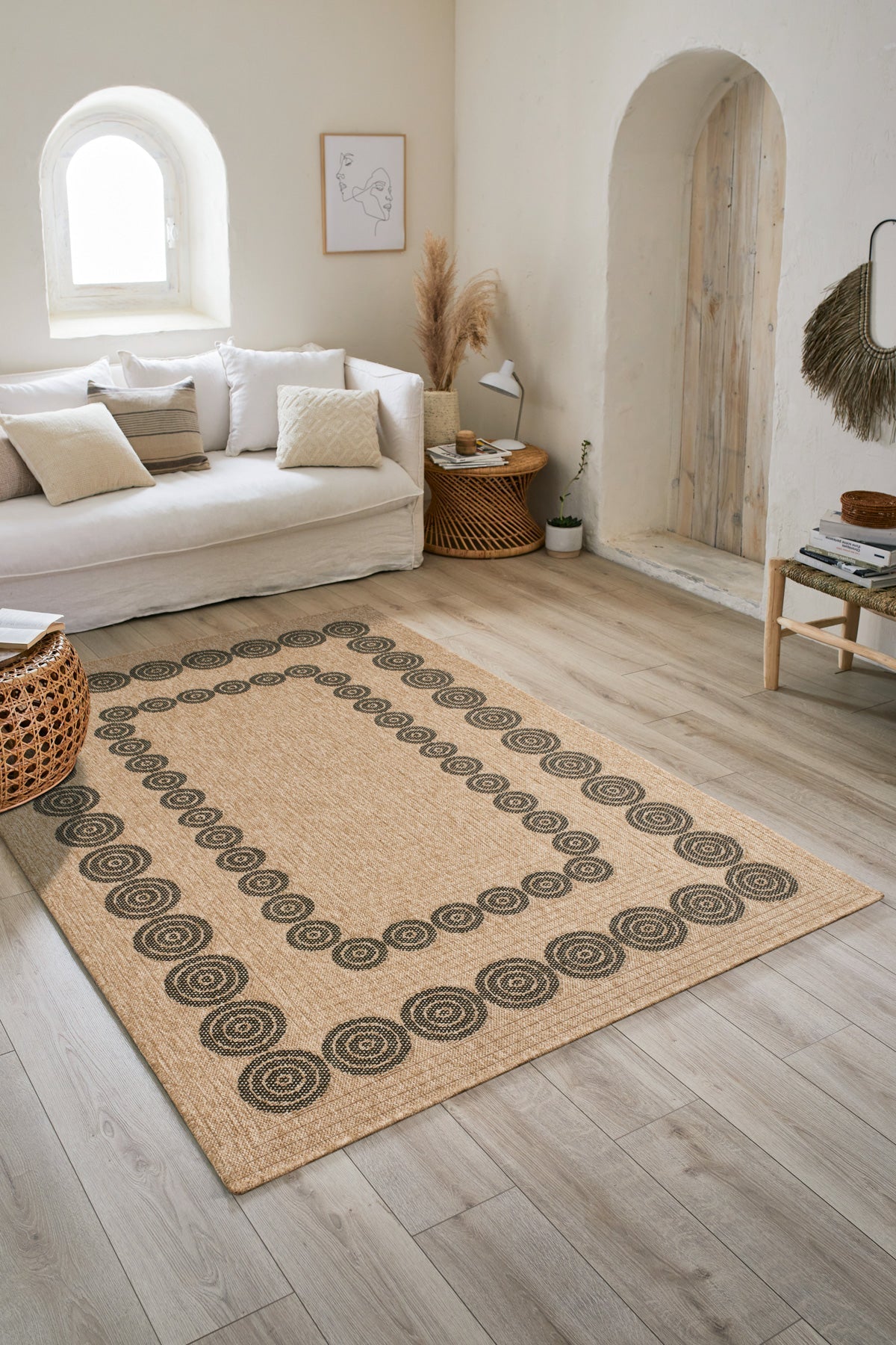 Nature - Tapis D'Intérieur/Extérieur - Polypropylène - Noir