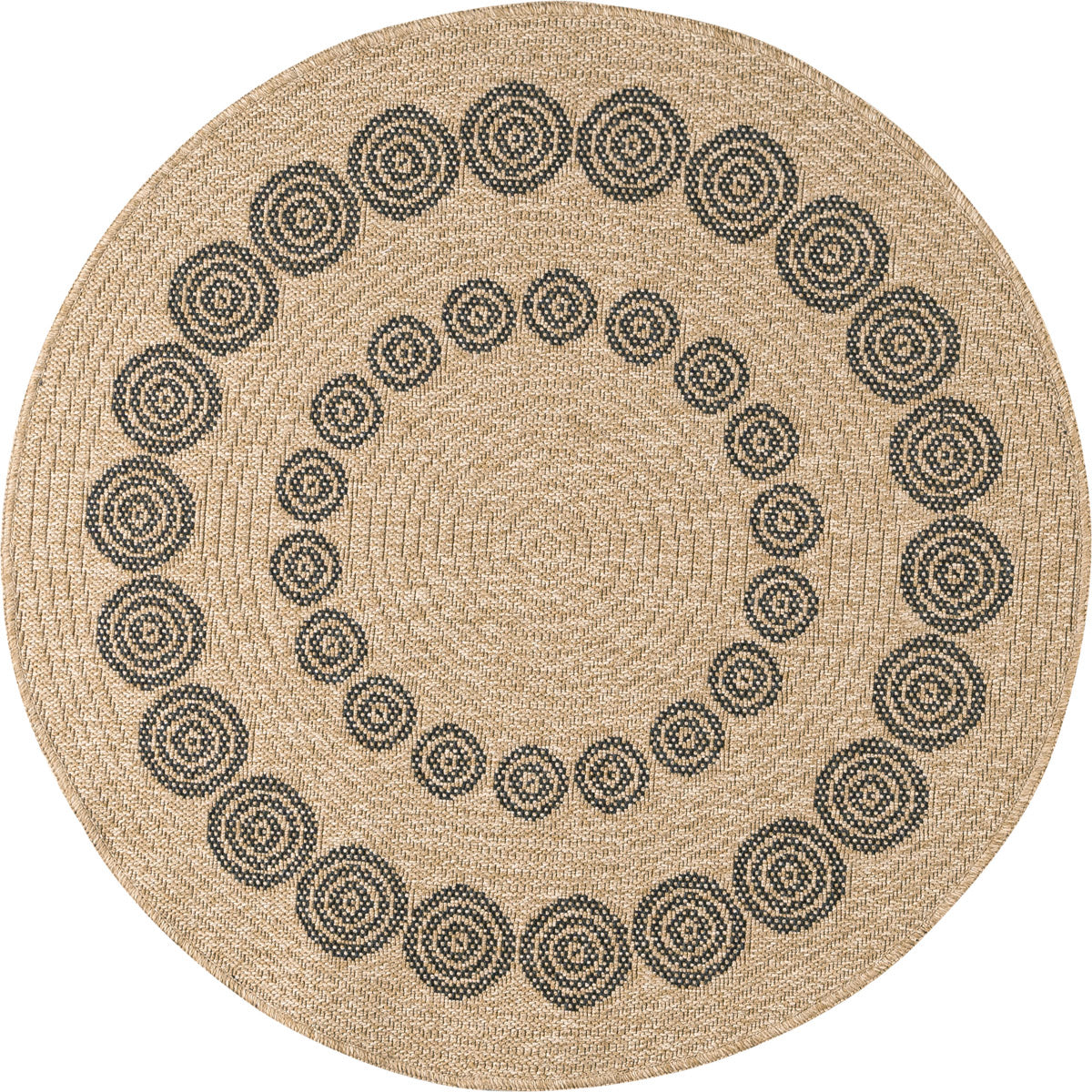 Nature - Tapis D'Intérieur/Extérieur - Polypropylène - Noir