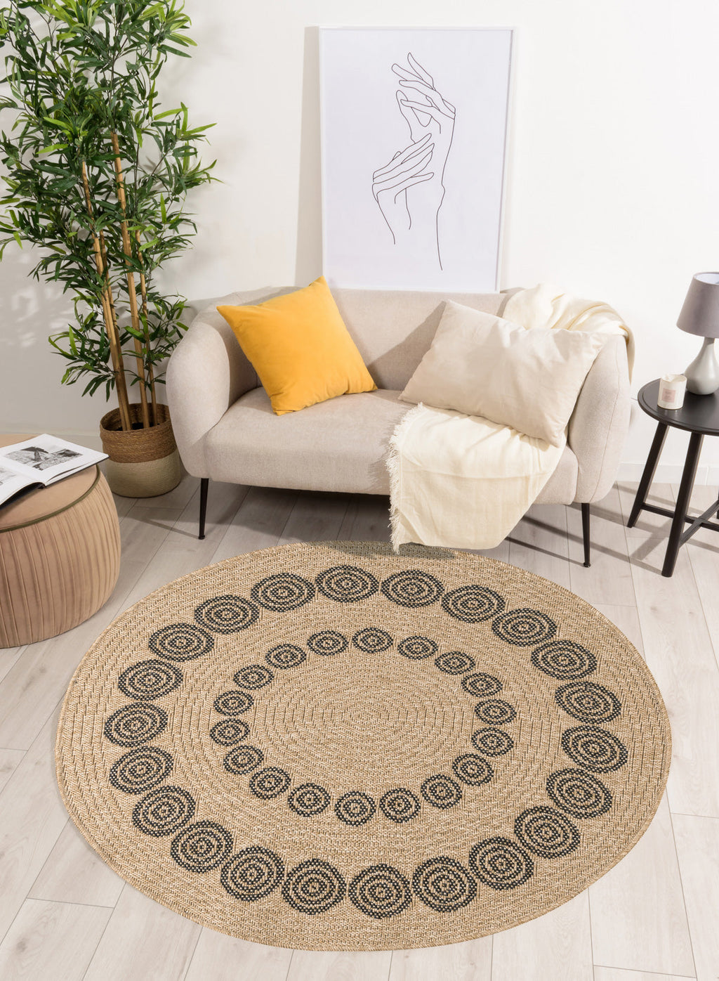 Nature - Tapis D'Intérieur/Extérieur - Polypropylène - Noir