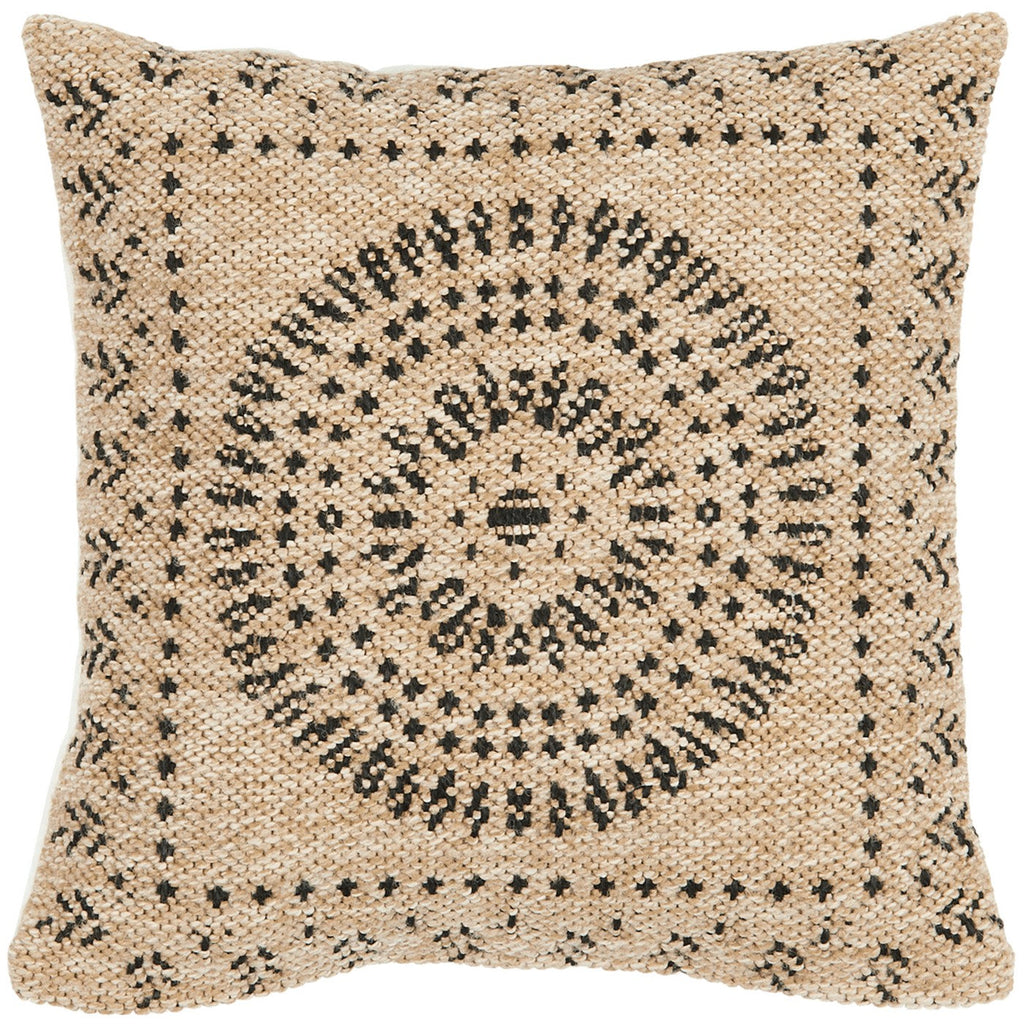 Nature - Housse De Coussin D'Intérieur/Extérieur - Polypropylène - Noir