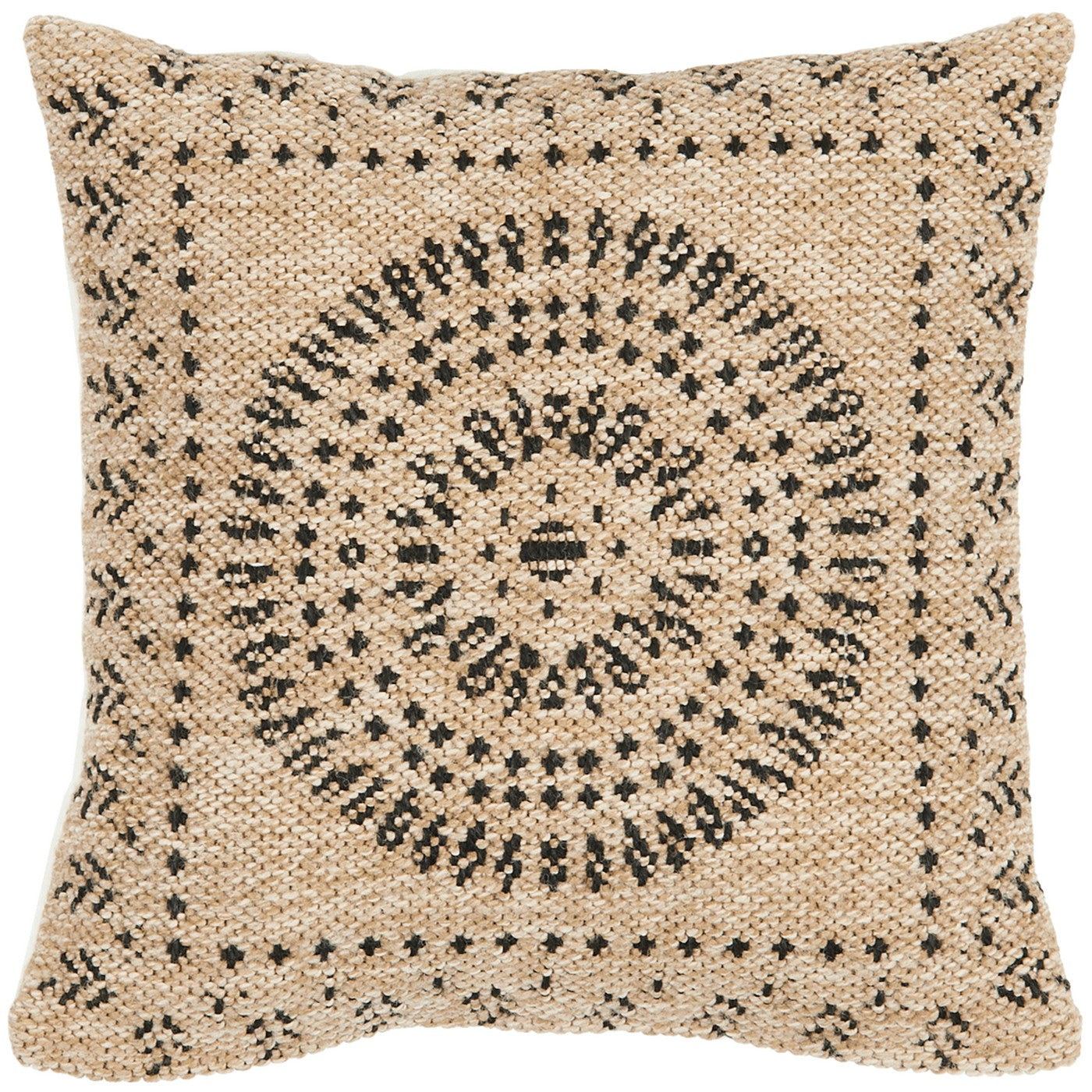 Nature - Housse De Coussin D'Intérieur/Extérieur - Polypropylène - Noir