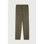 Pantalon Droit - Tartan Marron - Femme