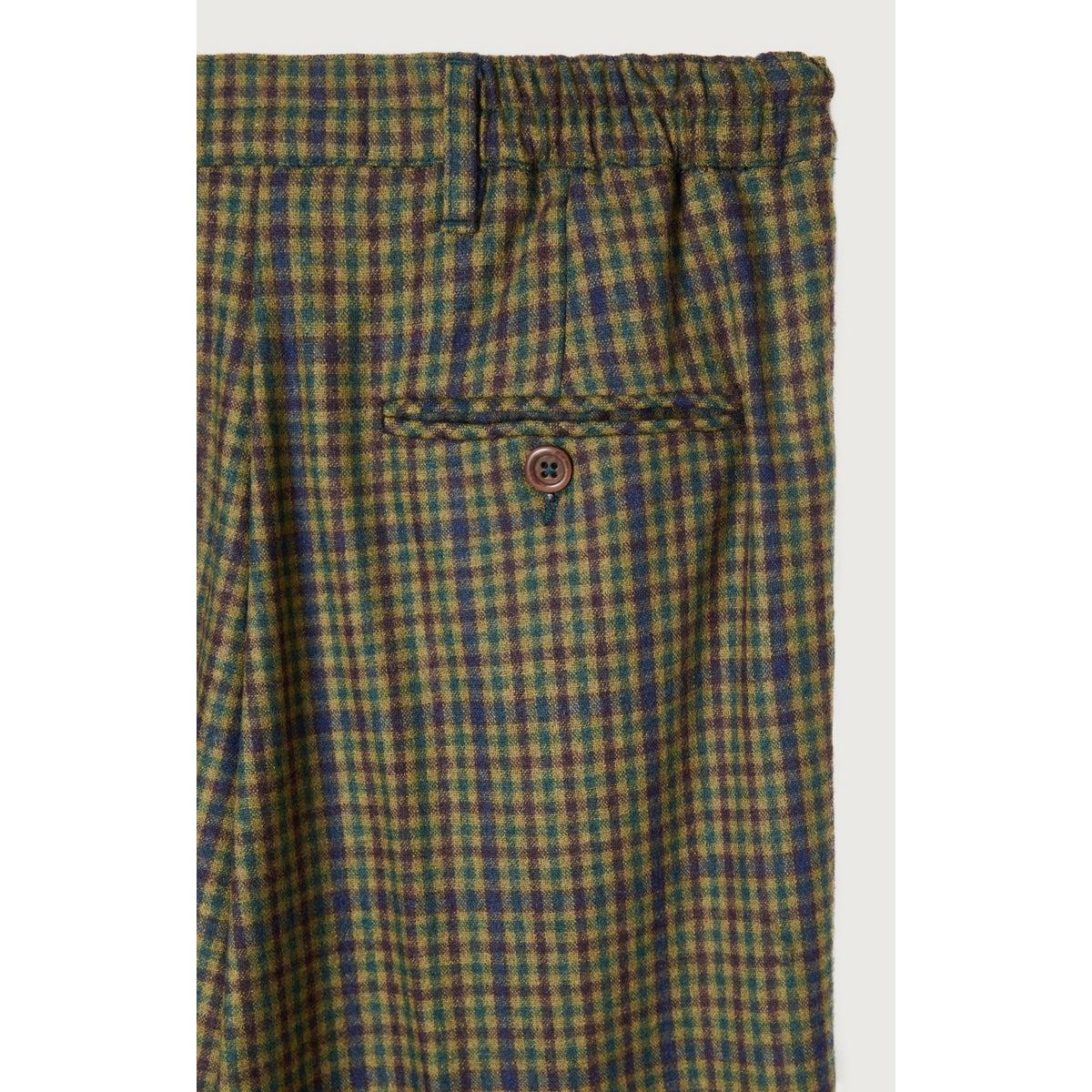 Pantalon Droit - Tartan Marron - Femme