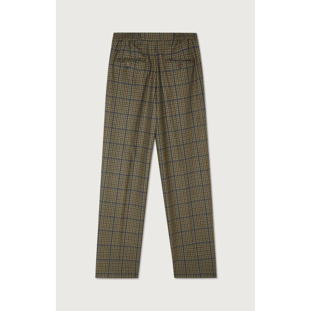 Pantalon Droit - Tartan Marron - Femme