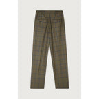 Pantalon Droit - Tartan Marron - Femme