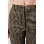 Pantalon Droit - Tartan Marron - Femme