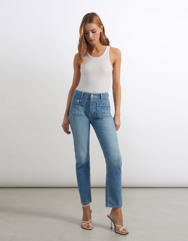 Reiko - Jean Straight Nelsy - Denim B-344 - Femme