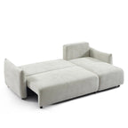 Nemea - Canapé D'Angle Convertible Et Réversible 4 Places - Tissu Chenille Gris