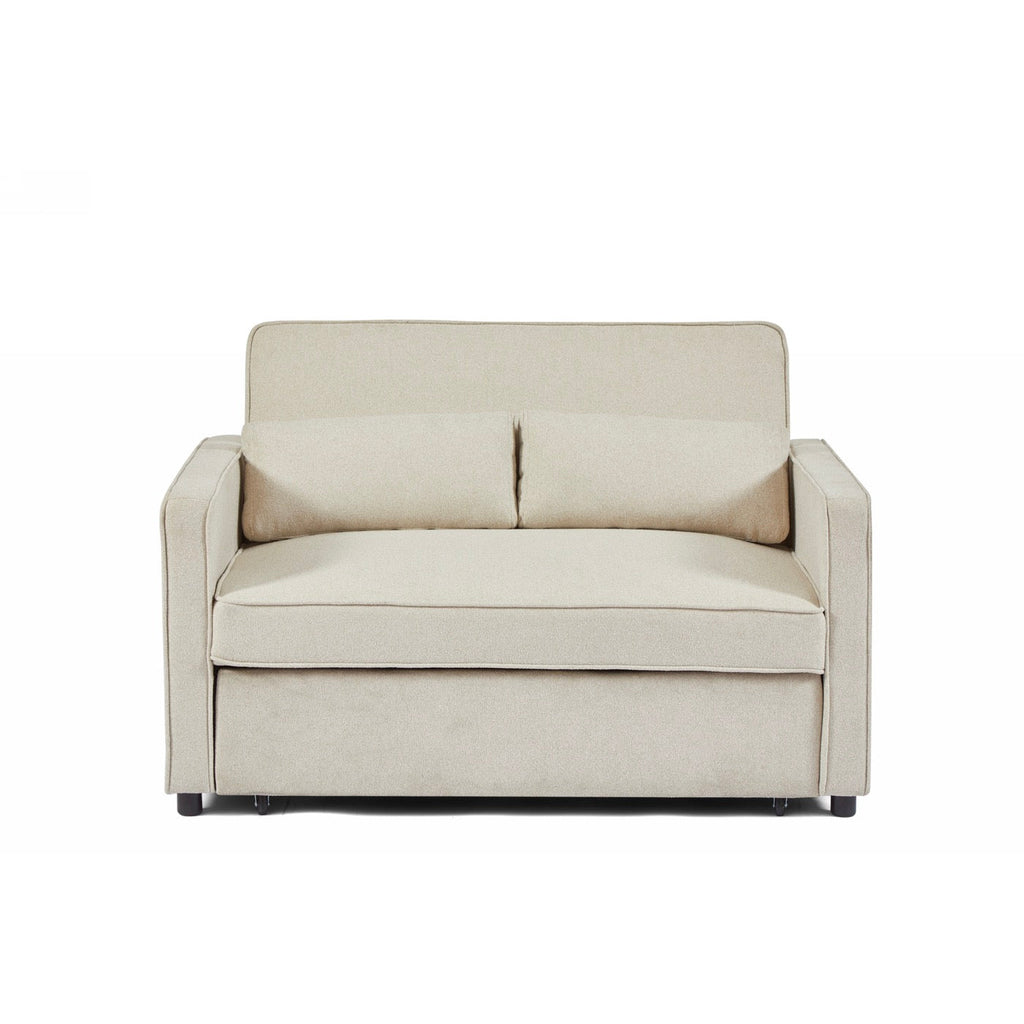 Neva - Canapé Droit Convertible 2 Places - Tissu Beige