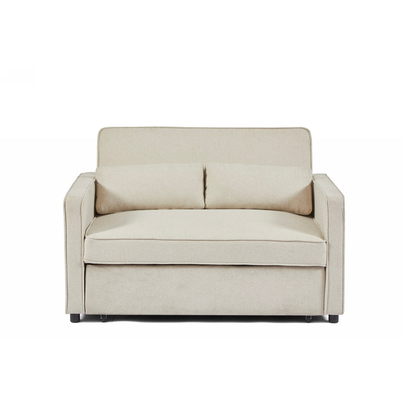 Neva - Canapé Droit Convertible 2 Places - Tissu Beige