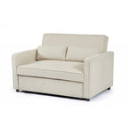 Neva - Canapé Droit Convertible 2 Places - Tissu Beige
