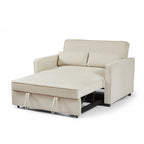 Neva - Canapé Droit Convertible 2 Places - Tissu Beige