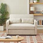 Neva - Canapé Droit Convertible 2 Places - Tissu Beige