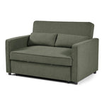 Neva - Canapé Droit Convertible 2 Places - Tissu Vert