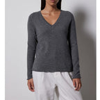 Notshy - Pull Col V Neva - Gris Chine Fonce