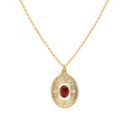 Nilaï - Collier Thais Cornaline - Or Et Rouge