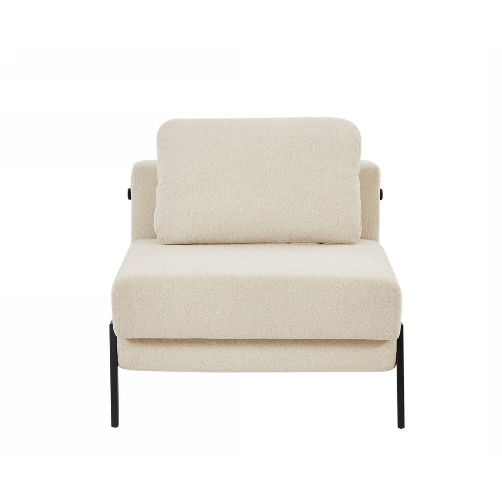 Nio - Fauteuil Convertible 1 Place - Tissu Beige