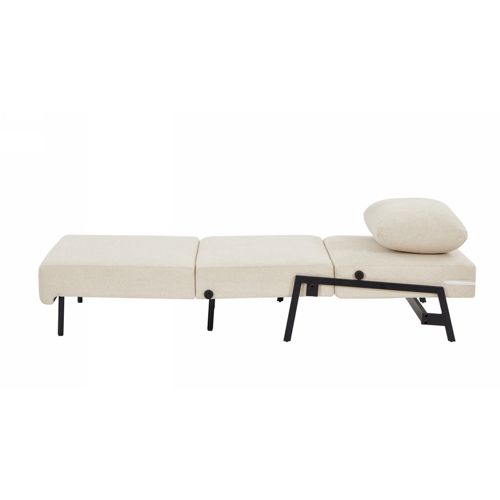 Nio - Fauteuil Convertible 1 Place - Tissu Beige