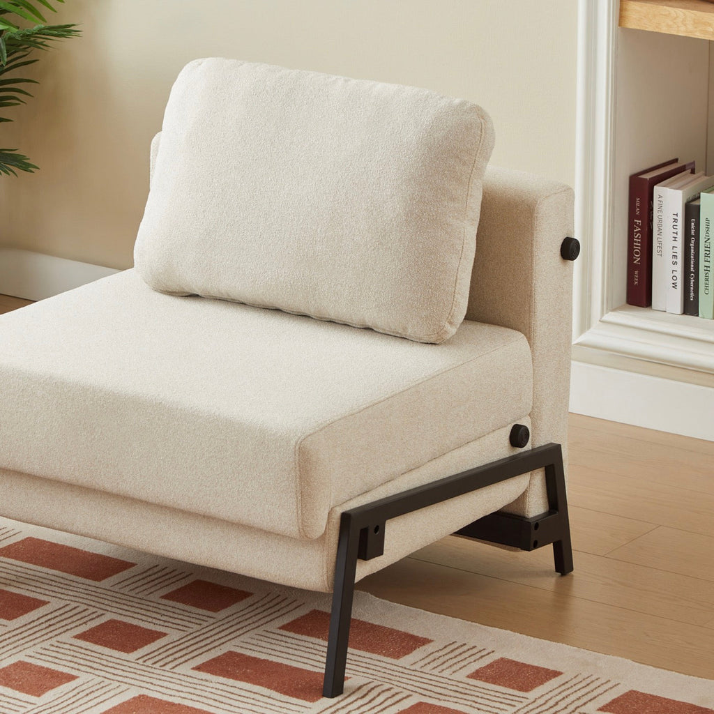 Nio - Fauteuil Convertible 1 Place - Tissu Beige