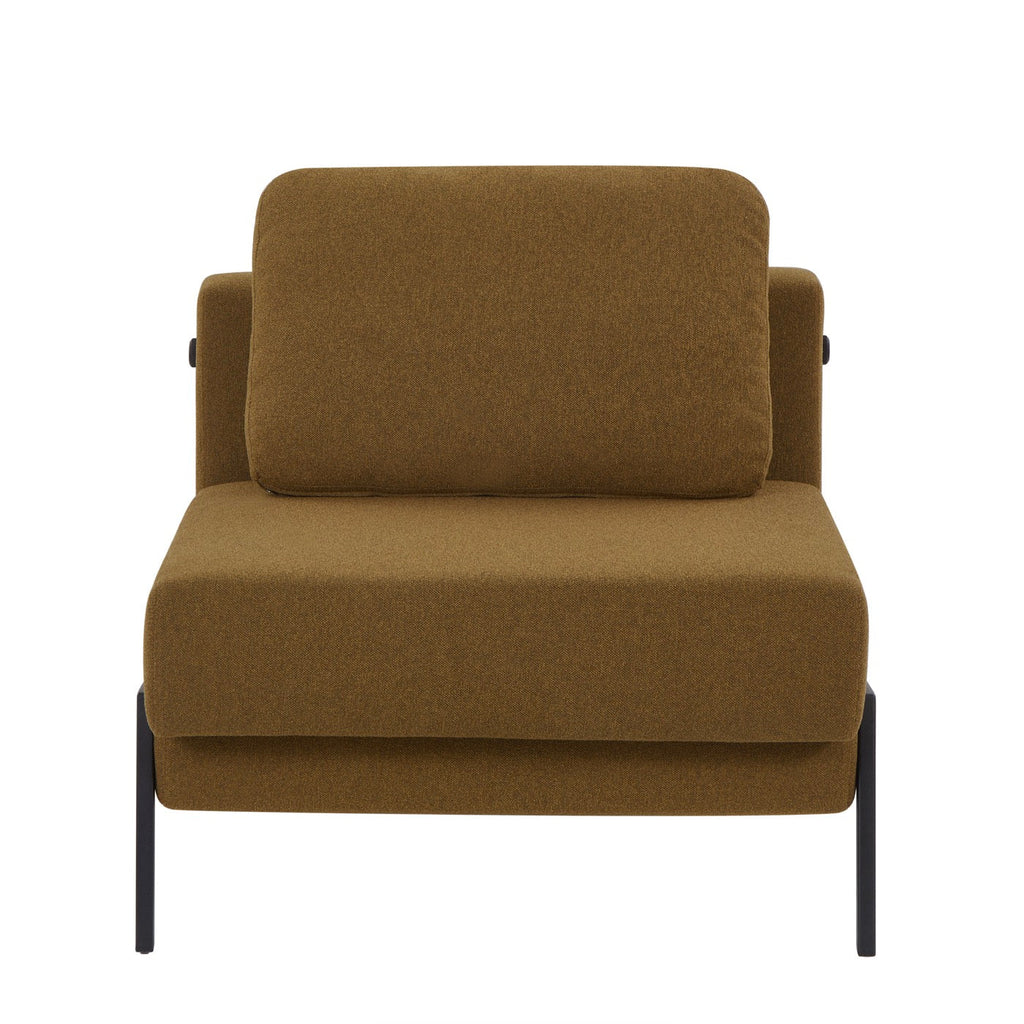 Nio - Fauteuil Convertible 1 Place - Tissu Marron