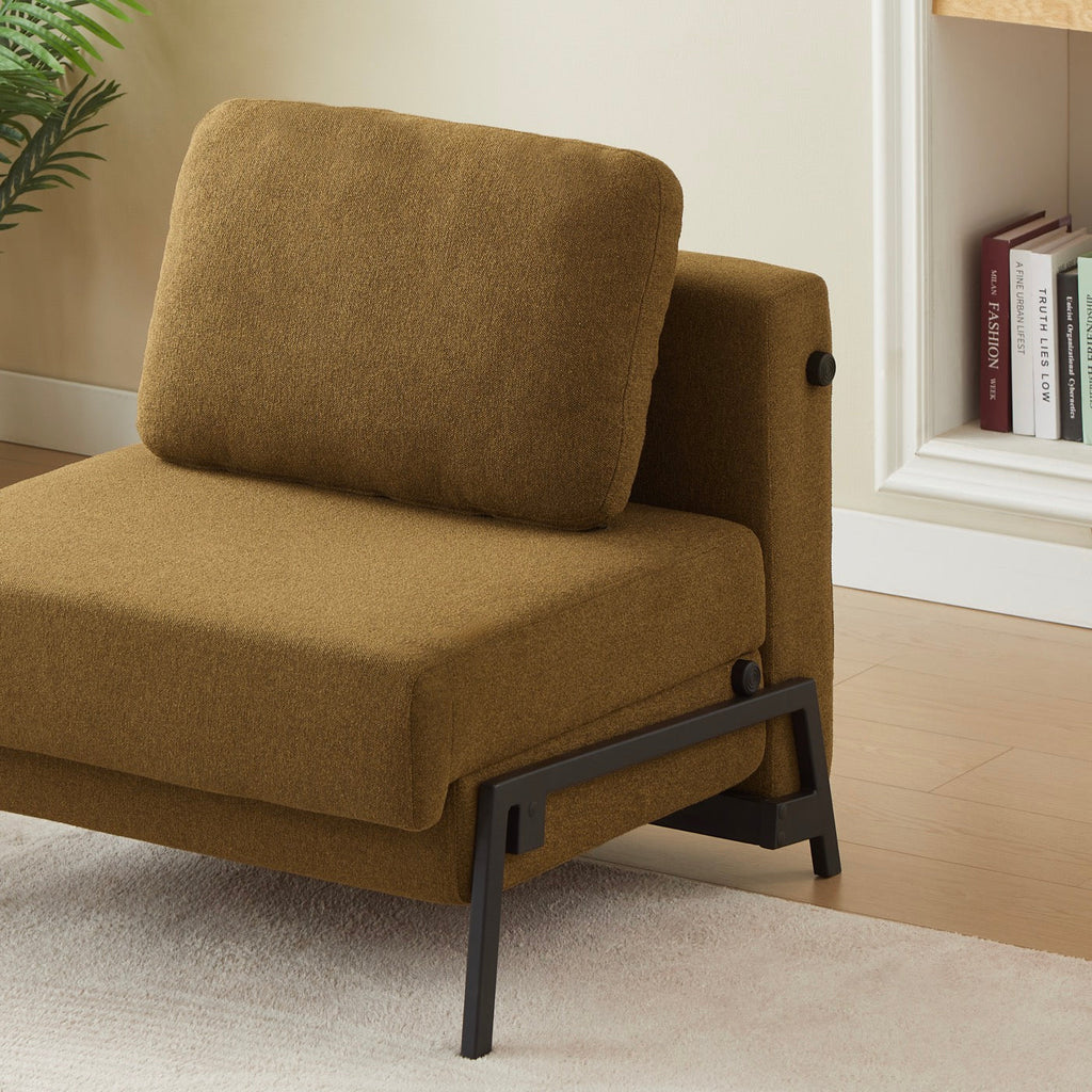 Nio - Fauteuil Convertible 1 Place - Tissu Marron