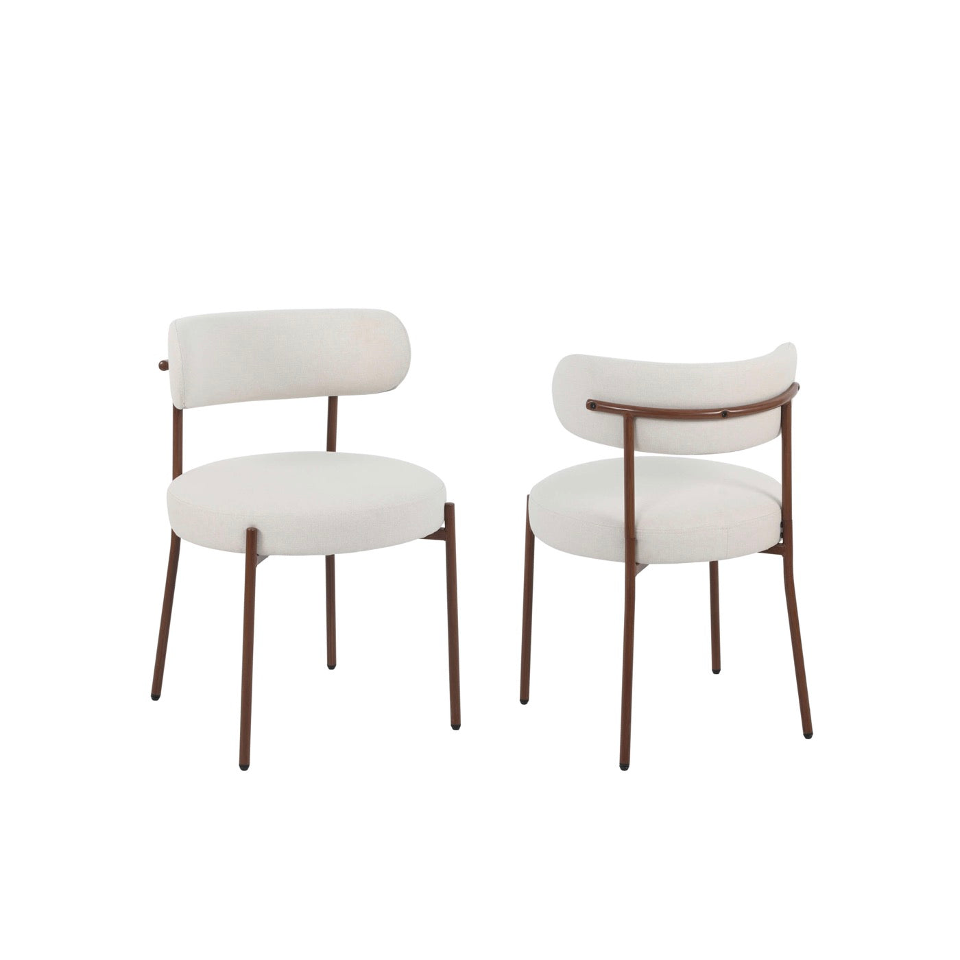 Noa - Lot De 2 Chaises - Tissu Beige