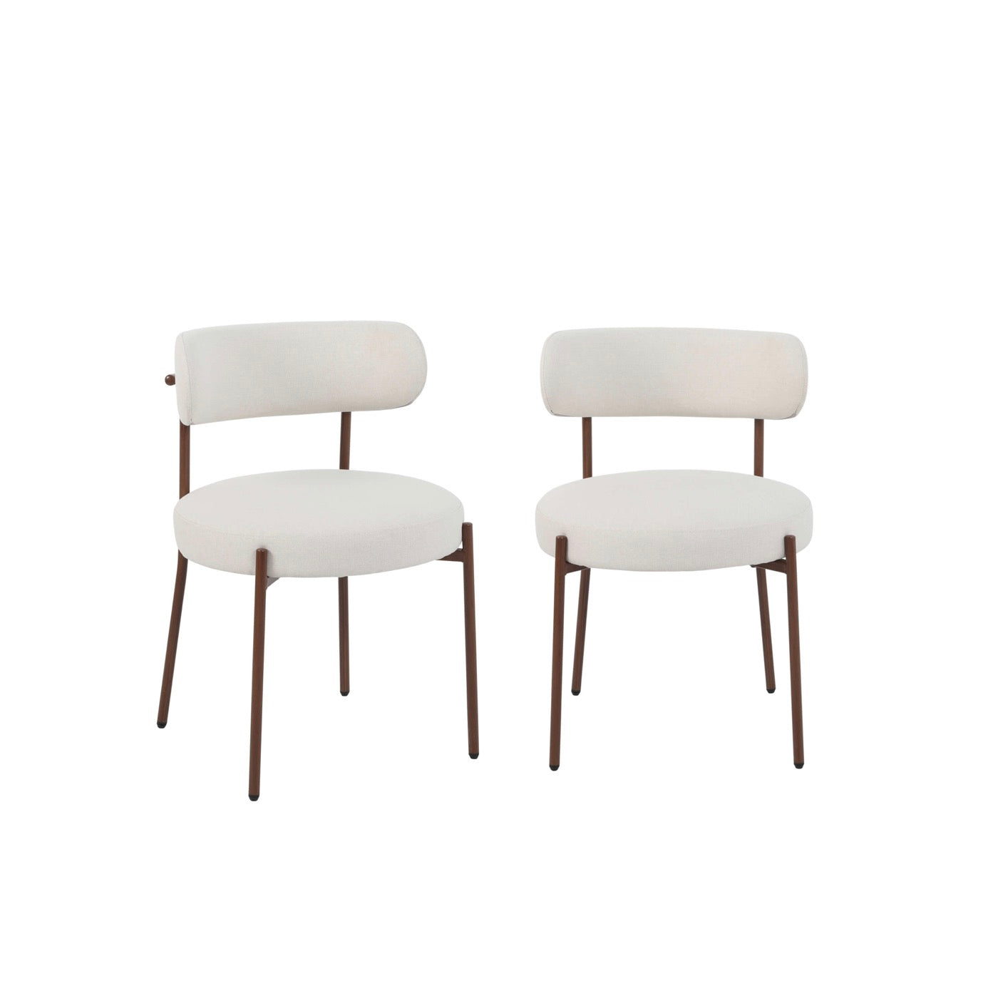 Noa - Lot De 2 Chaises - Tissu Beige