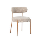 Noa - Lot De 2 Chaises - Tissu Imprimé Léopard Beige