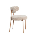 Noa - Lot De 2 Chaises - Tissu Imprimé Léopard Beige