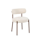Noa - Lot De 2 Chaises - Tissu Léopard Écru