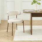 Noa - Lot De 2 Chaises - Tissu Léopard Écru