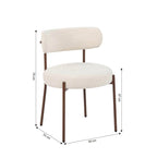 Noa - Lot De 2 Chaises - Tissu Léopard Écru
