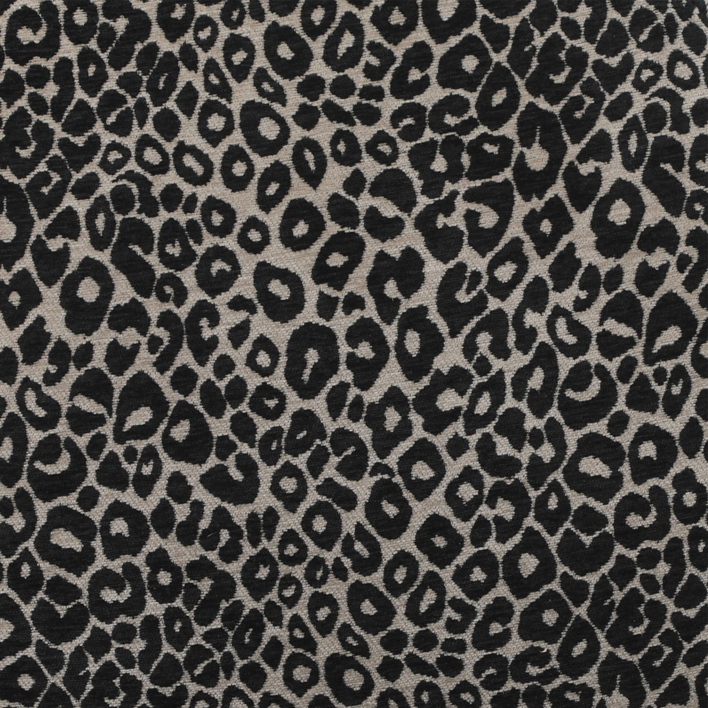 Noa - Lot De 2 Chaises - Tissu Imprimé Léopard Noir