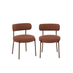 Noa - Lot De 2 Chaises - Tissu Terracotta