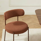 Noa - Lot De 2 Chaises - Tissu Terracotta