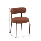 Noa - Lot De 2 Chaises - Tissu Terracotta