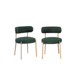 Noa - Lot De 2 Chaises - Tissu Vert